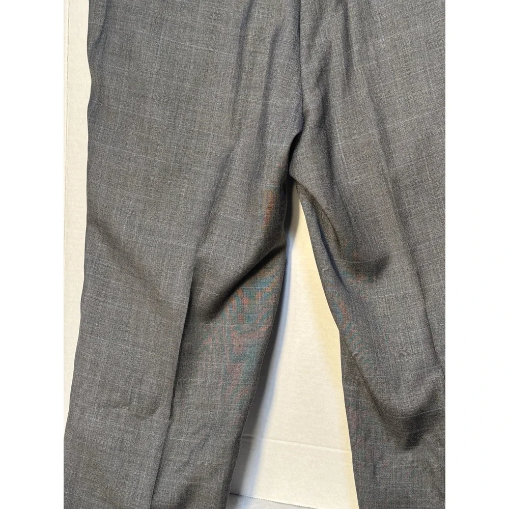 RALPH LAUREN Men's 34X 30 Gray Dress Pants Pleated‎ Cuffed Pre-owned Excellent - Picture 7 of 12